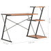 Desk with Shelf Black and Brown 116x50x93 cm.