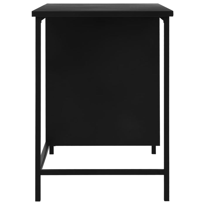 Desk with Drawers Industrial Black 120x55x75 cm Steel.