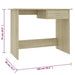 Desk Sonoma Oak 100x50x76 cm Engineered Wood.