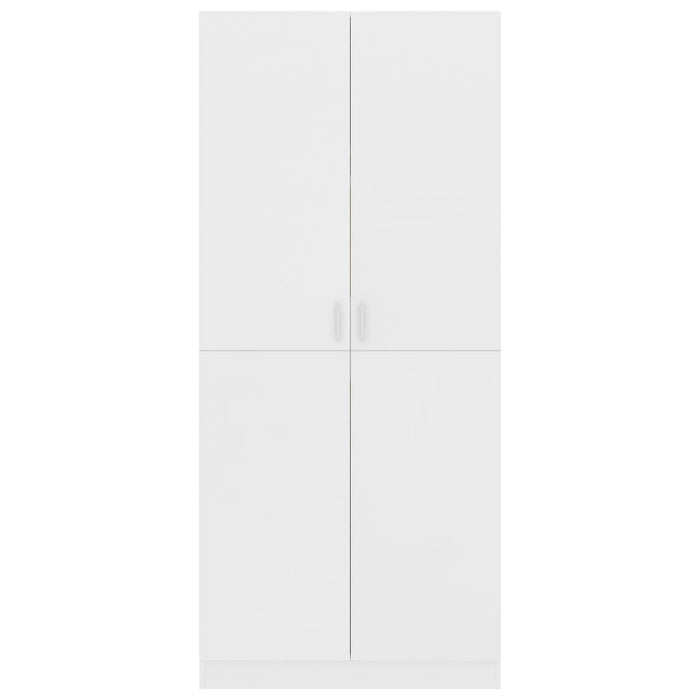 Wardrobe White 80x52x180 cm Engineered Wood.