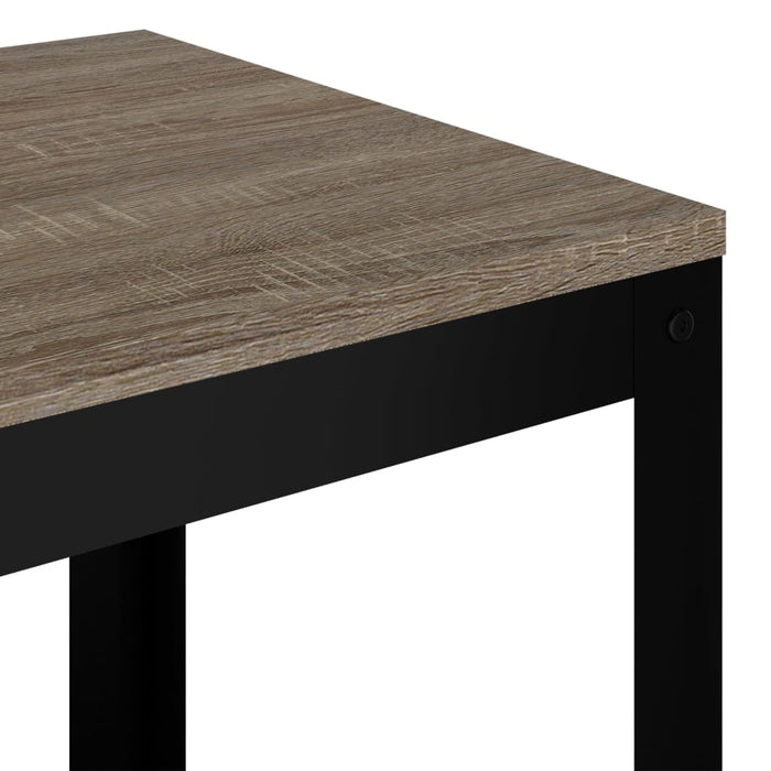 Side Table Grey and Black 40x40x45 cm MDF and Iron.