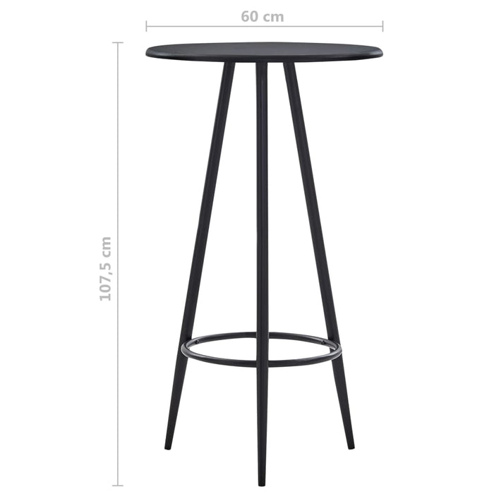 Bar Table Black 60x107.5 cm MDF.