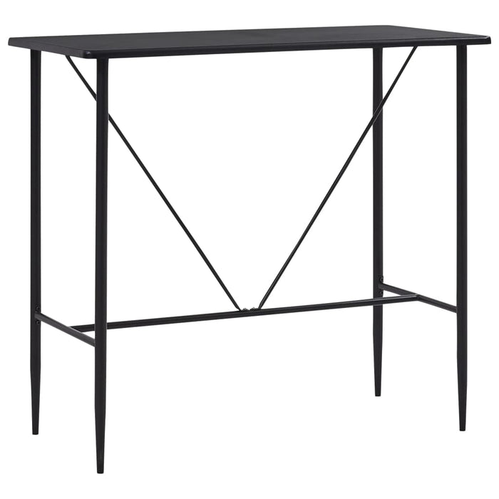 Bar Table Black 120x60x110 cm MDF.