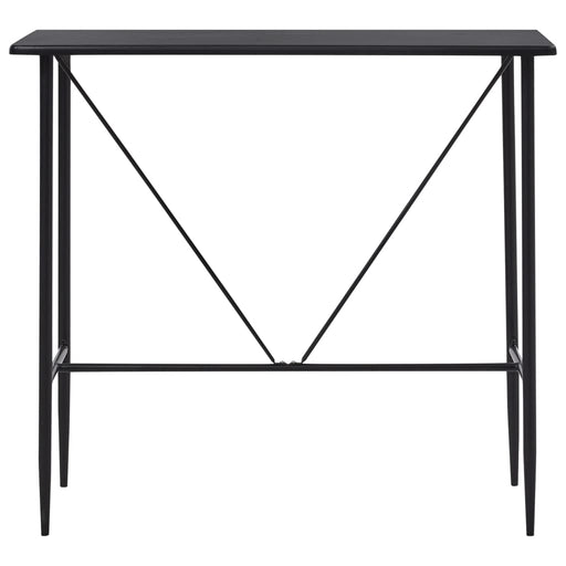 Bar Table Black 120x60x110 cm MDF.
