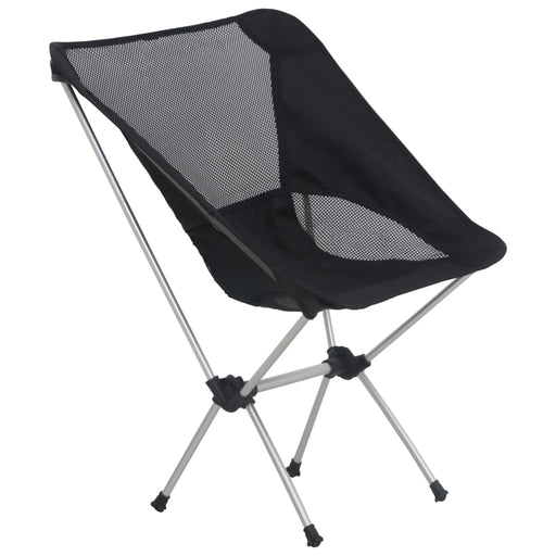2x Folding Camping Chairs with Carry Bag 54x50x65 cm Aluminium.