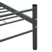 Bed Frame Grey Metal 100x200 cm.