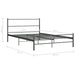 Bed Frame Grey Metal 160x200 cm.