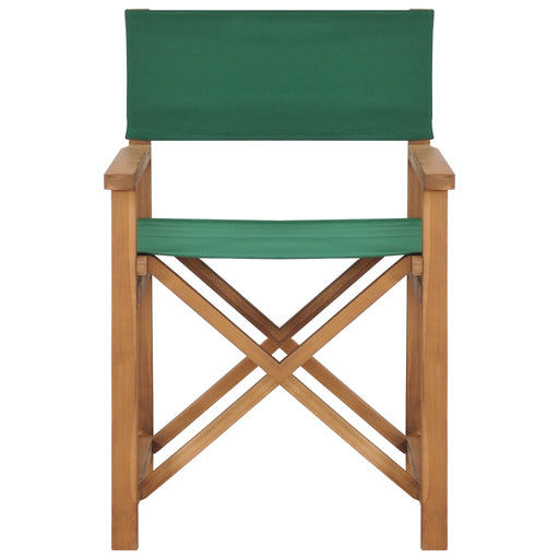 Director's Chair Solid Teak Wood Green.