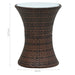 Garden Side Table Drum Shape Brown Poly Rattan.