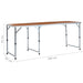 Foldable Camping Table Aluminium 180x60 cm.
