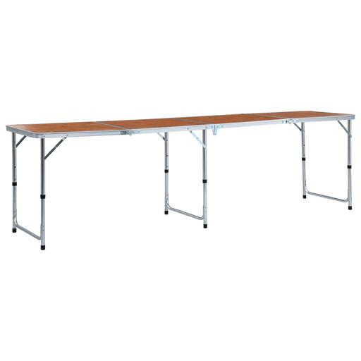 Foldable Camping Table Aluminium 240x60 cm.