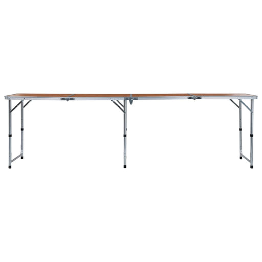 Foldable Camping Table Aluminium 240x60 cm.