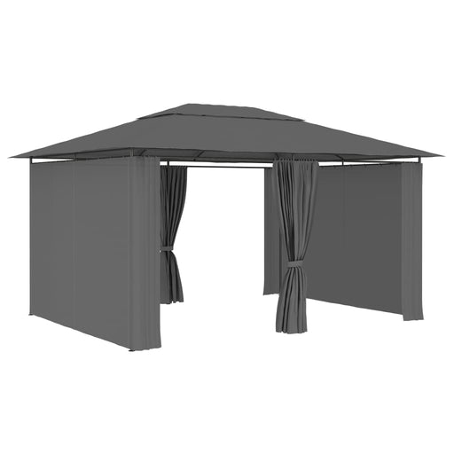 Garden Marquee with Curtains 4x3 m Anthracite.