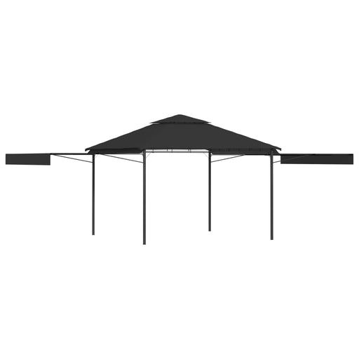 Gazebo with Double Extending Roofs 3x3x2.75 m Anthracite 180g/m².