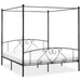 Canopy Bed Frame Black Metal 6FT Super King.