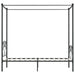 Canopy Bed Frame Grey Metal 120x200 cm.