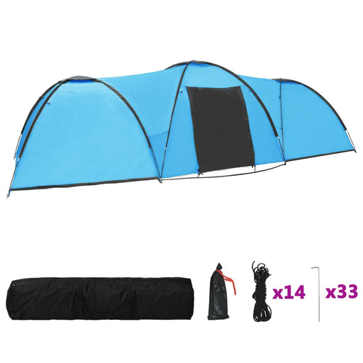 Camping Igloo Tent 650x240x190 cm 8 Person Blue.