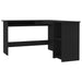 L-Shaped Corner Desk Black 120x140x75 cm Engineered Wood.