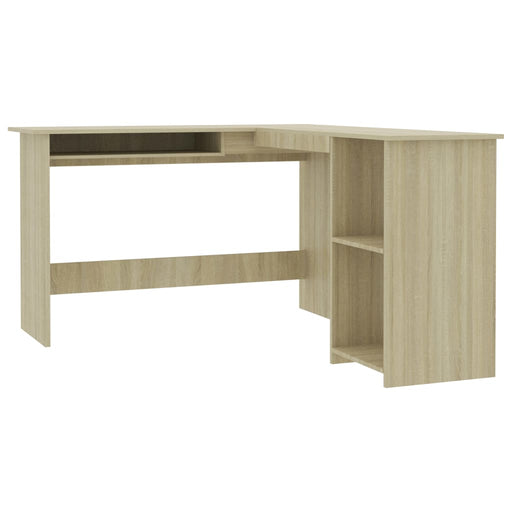 L-Shaped Corner Desk Sonoma Oak 120x140x75 cm Engineered Wood.