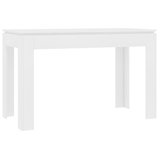 Dining Table White 120x60x76 cm Engineered Wood.