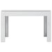 Dining Table High Gloss White 120x60x76 cm Engineered Wood.