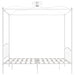Canopy Bed Frame White Metal 180x200 cm 6FT Super King.