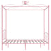 Canopy Bed Frame Pink Metal 140x200 cm.