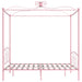 Canopy Bed Frame Pink Metal 180x200 cm 6FT Super King.