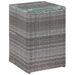 Side Tables 3 pcs with Glass Top Grey Poly Rattan.