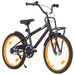 Kids Bike with Front Carrier 20 inch Black and Orange.