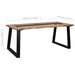 Dining Table 180x90x75 cm Solid Acacia Wood and Glass.