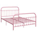 Bed Frame Pink Metal 160x200 cm.