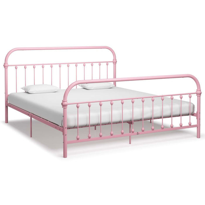 Bed Frame Pink Metal 180x200 cm 6FT Super King.
