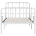 Bed Frame with Slatted Base White Metal 90x200 cm.