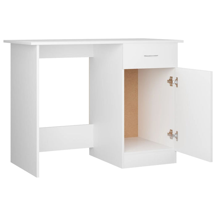 Desk White 100x50x76 cm Engineered Wood.