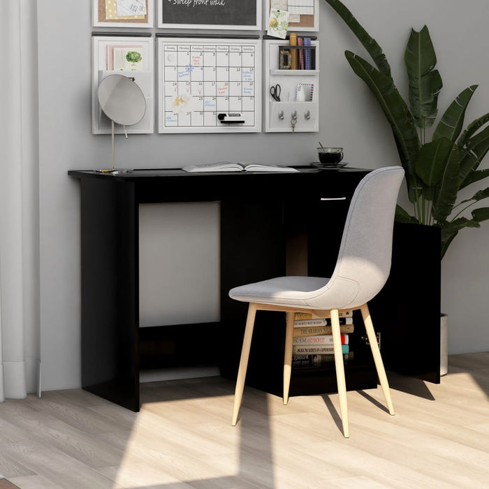 Desk Black 100x50x76 cm Engineered Wood.