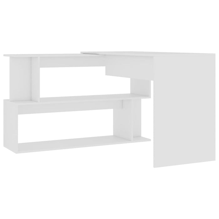 Corner Desk White 200x50x76 cm Engineered Wood.