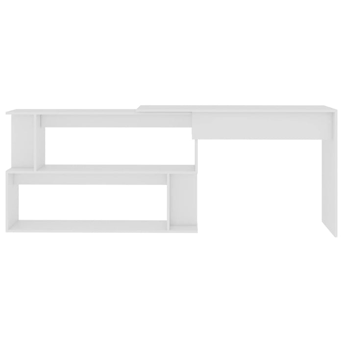 Corner Desk White 200x50x76 cm Engineered Wood.