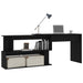 Corner Desk Black 200x50x76 cm Engineered Wood.