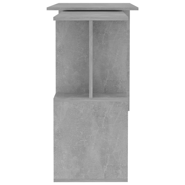 Corner Desk Concrete Grey Engineered Wood 200 cm