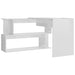 Corner Desk High Gloss White 200x50x76 cm Engineered Wood.