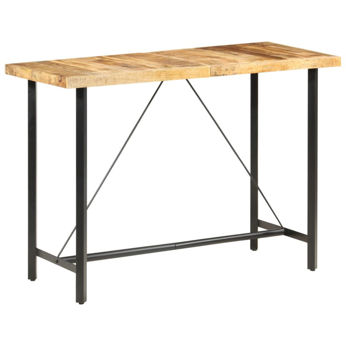 Bar Table 150x70x107 cm Rough Mango Wood.