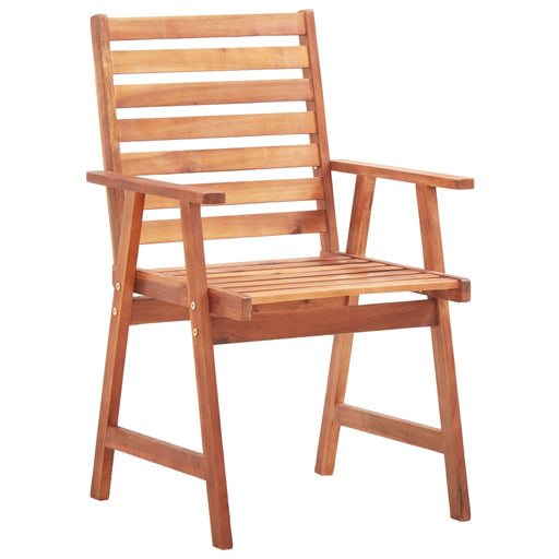 Outdoor Dining Chairs 6 pcs Solid Acacia Wood.
