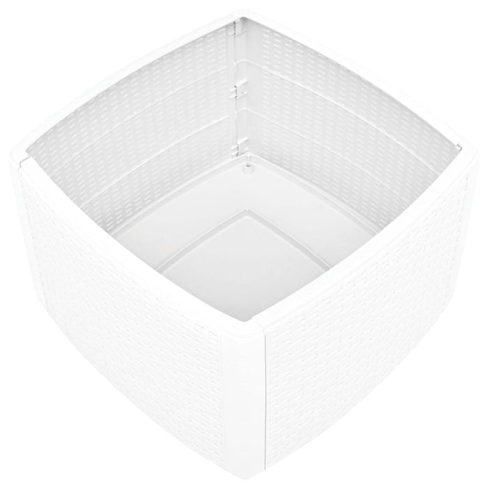 Side Table White 54x54x36.5 cm Plastic.