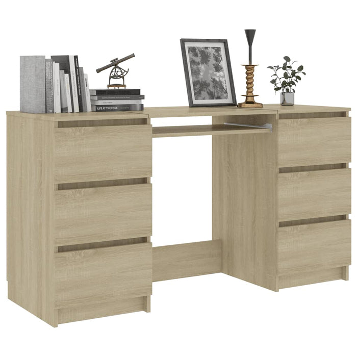 Writing Desk Sonoma Oak 140x50x77 cm Engineered Wood.