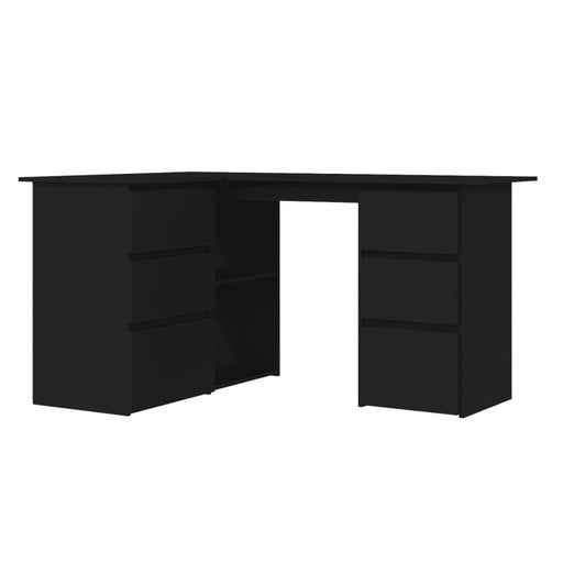 Corner Desk Black 145x100x76 cm Engineered Wood.