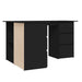 Corner Desk Black 145x100x76 cm Engineered Wood.