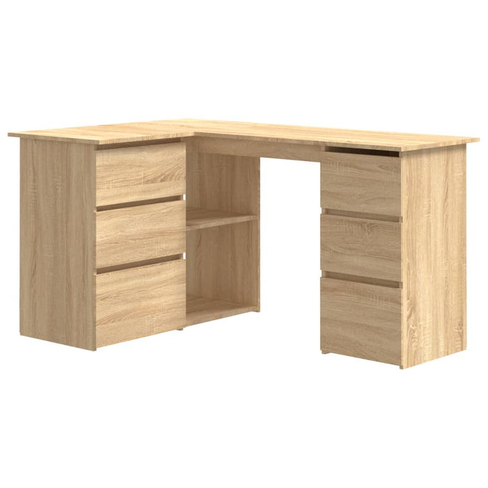 Corner Desk Sonoma Oak Engineered Wood 145 cm