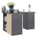 Corner Desk High Gloss Grey 145x100x76 cm Engineered Wood.