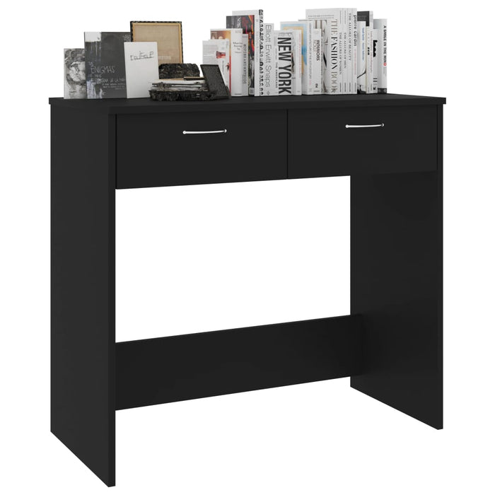 Desk Black Engineered Wood 80 cm